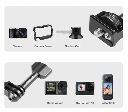 Ramię Uchwyt 3d Mocowanie Magic Arm 1/4" Na Gopro / Sjcam / Xiaomi / Dji / Insta360 / Pu842b