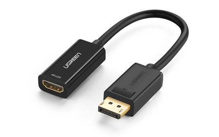 Adapter, kabel DisplayPort (męski) - HDMI (żeński) UGREEN MM137, 4K (czarny)