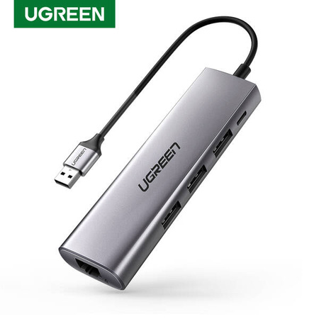 UGREEN CM266 - adapter with USB-A |RJ45 | hub micro-USB