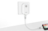 Budi network charger with timer function, 2xUSB-A, 12W, 2.4A (white)