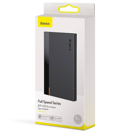 Baseus Full Speed Series HDD/SSD enclosure, 2.5", USB-C Gen.1 (black)
