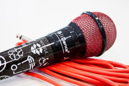 iDance CLM3 microphone - red wired microphone