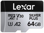 microSDXC Silver Plus 1066x UHS-I/U3/A2/4K R205/W100 (V30) 64GB