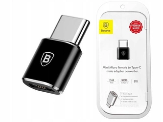 Baseus Adapter Przejściówka Otg Z Microusb Na Usb Type-c 2.4a