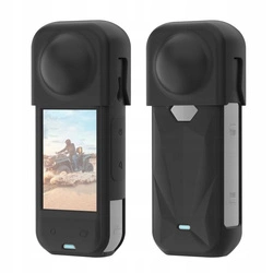 Puluz PU757B | Obudowa silikonowa + dekielek na obiektyw | Osłona ochrona do Insta360 X5 | Czarny