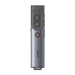 Wielofunkcyjny pilot Baseus Orange Dot do prezentacji, z czerwonym wskaźnikiem laserowym, akumulatorowy (szary)