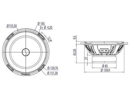 FOCAL PS 165 V1 - zestaw 2-drożnych głośników komponentowych 16,5 cm