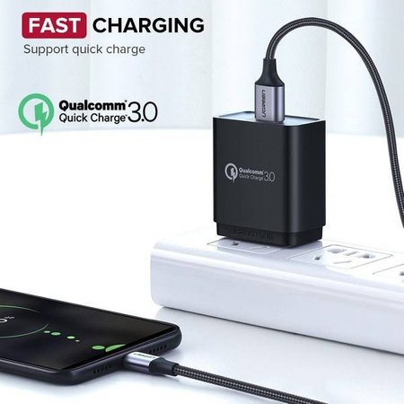 Kabel USB do Micro USB UGREEN QC 3.0 2.4A 1m (czarny)