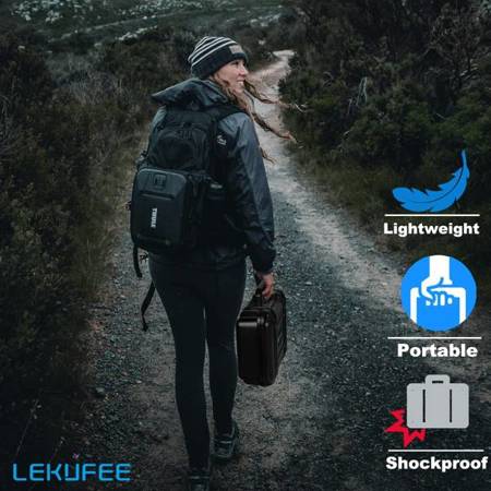 LEKUFEE Przenośna wodoszczelna walizka do Insta360 X3 / Insta360 ONE X2 i innych akcesoriów