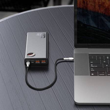 Powerbank Baseus Adaman Metal 20000mAh, PD, QC 3.0, 65W, 2xUSB + USB-C + micro USB, (czarny)