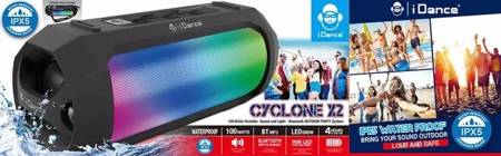 iDance Cyclone X2 100W - bezprzewodowy głośnik Bluetooth